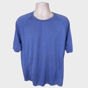 Mondetta Outdoor Project Mens Large Blue Short Sleeve Waffle Poly TShirt